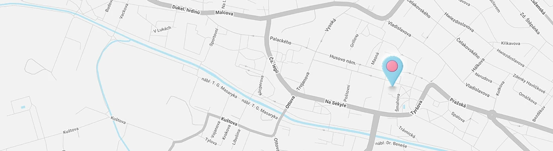 Mapa - 2. základní škola, Rakovník, Husovo náměstí 3